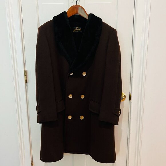 Vintage Zero King - Double Breast Wool Coat Size Large 42 L - Picture 11 of 16